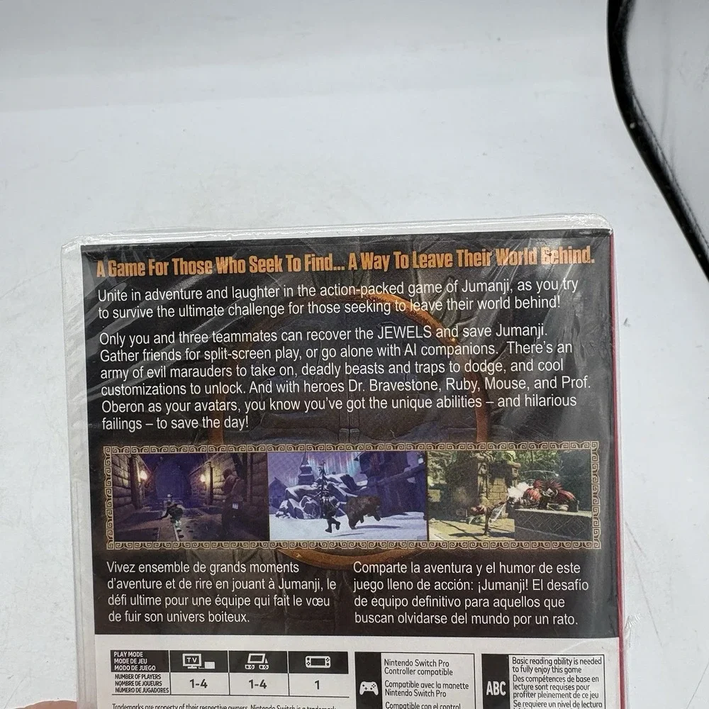Nintendo Switch Jumanji the Video Game Outright Games‎ 2019 Sealed